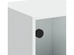 Aparador con puertas de vidrio blanco 35x37x109 cm