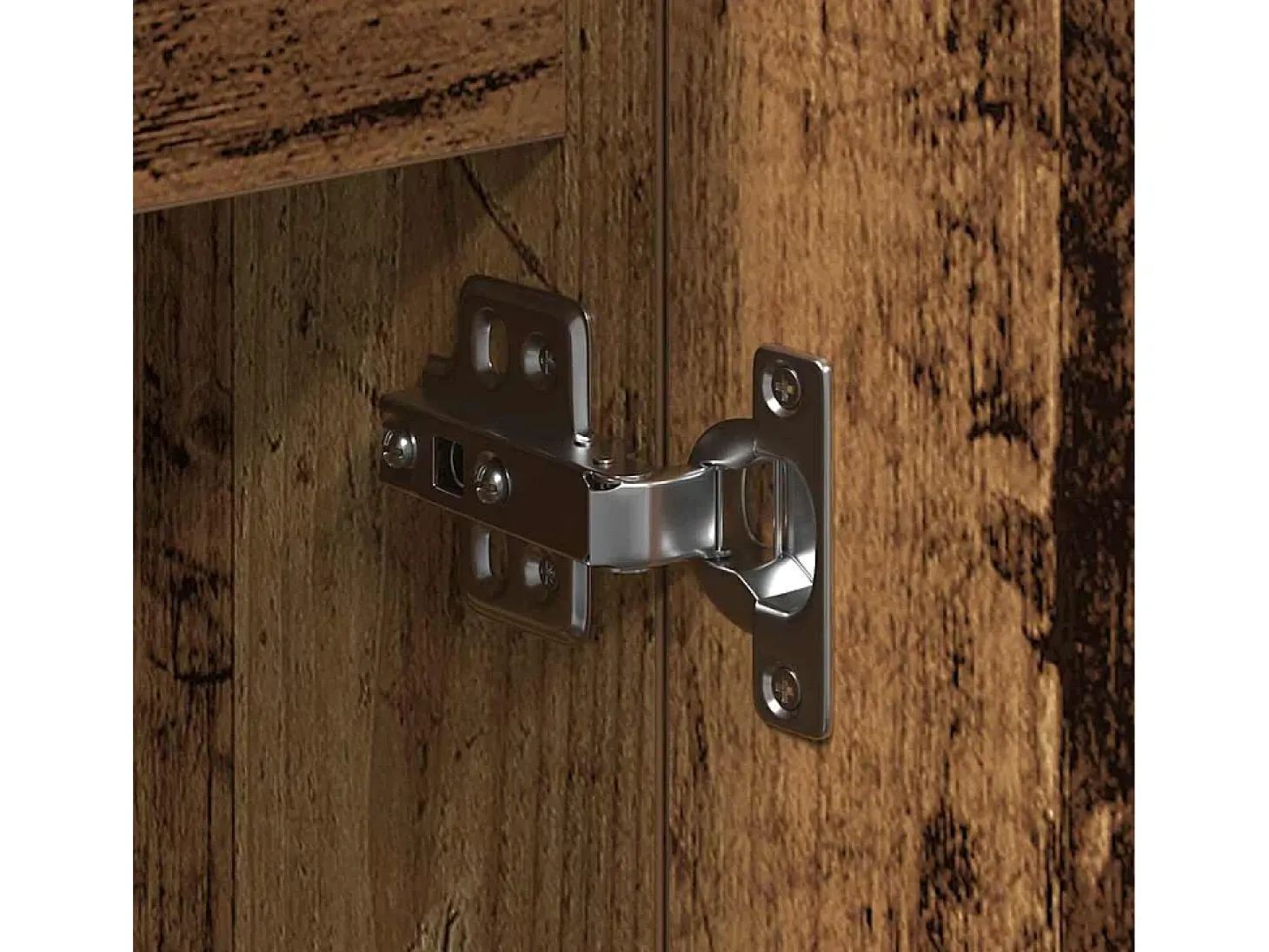 Aparador con puertas y cajones en madera vieja 101,5x35x70 cm