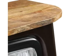 Aparador consola con forma de camión madera maciza de mango color gris oscuro 4402123