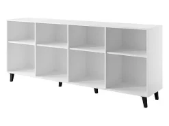 Aparador contemporáneo blanco mate de 200 cm con frente de diseño Kali
