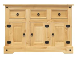 Aparador Corona madera maciza pino mexicano 112x43x78 cm ES85066