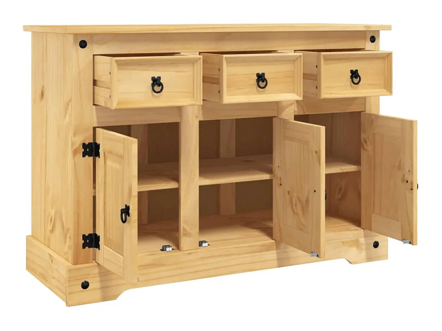 Aparador Corona madera maciza pino mexicano 112x43x78 cm ES85066