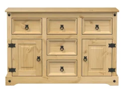 Aparador Corona madera maciza de pino 115x40x76 cm