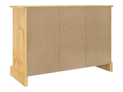Aparador Corona madera maciza de pino marrón miel 112x43x78 cm