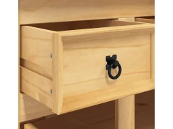 Aparador Corona madera maciza de pino marrón miel 112x43x78 cm
