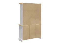 Aparador Corona madera maciza pino mexicano blanco 112x43x196cm