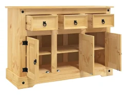 Aparador Corona marrón 112x44x78 cm madera maciza de pino mexicano