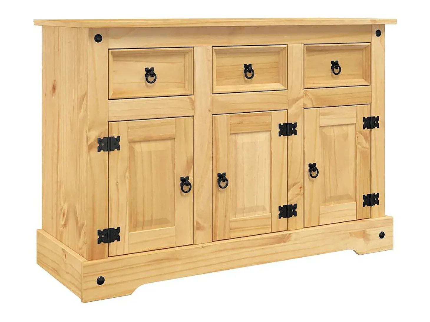 Aparador Corona marrón 112x44x78 cm madera maciza de pino mexicano
