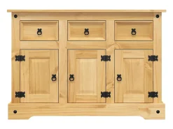 Aparador Corona marrón 112x44x78 cm madera maciza de pino mexicano