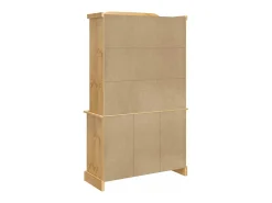 Aparador Corona marrón 112x43x196 cm madera maciza de pino mexicano