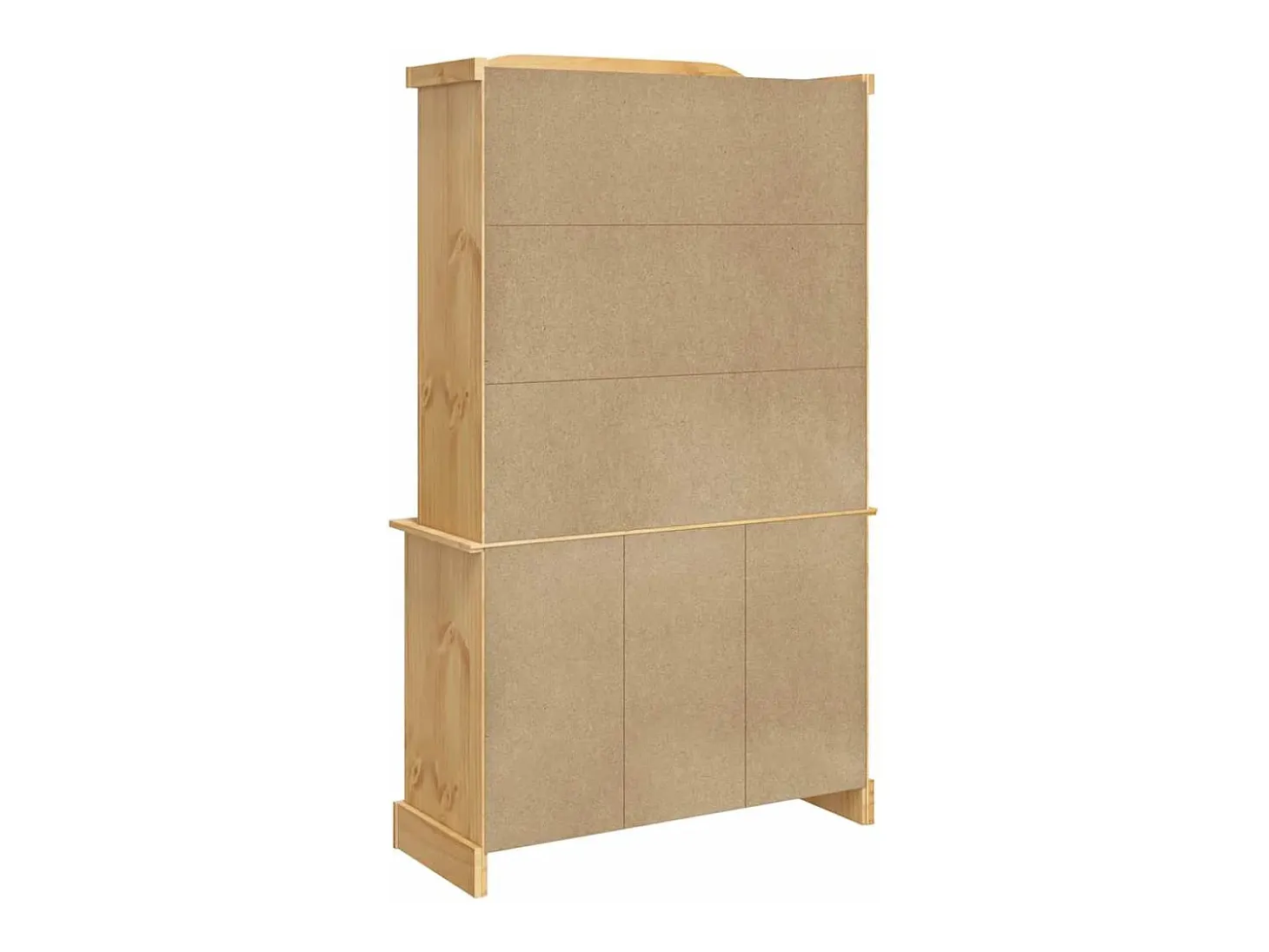 Aparador Corona marrón 112x43x196 cm madera maciza de pino mexicano