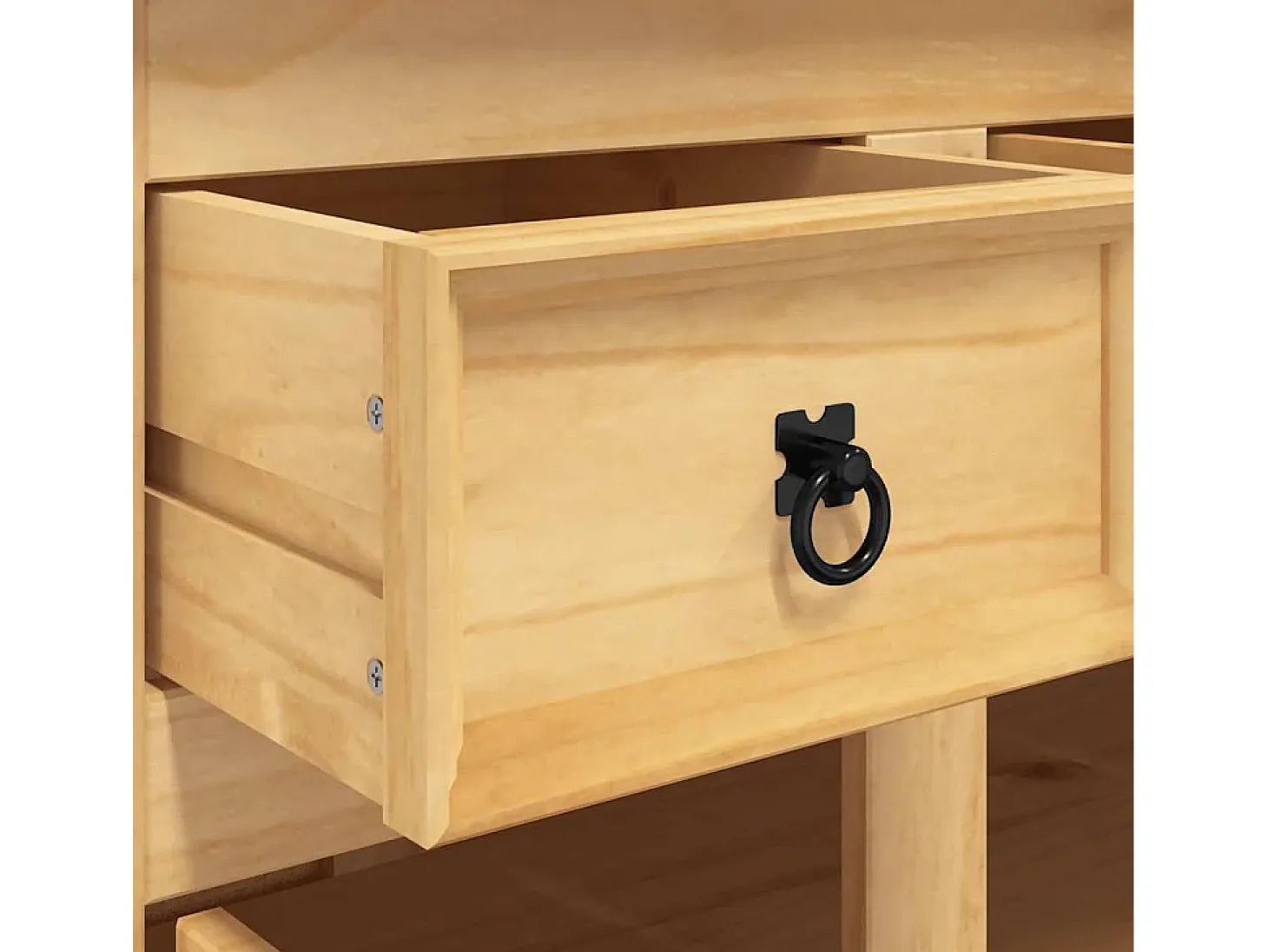 Aparador Corona marrón 112x43x196 cm madera maciza de pino mexicano