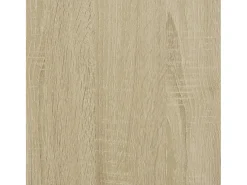 Aparador cristal y madera ingeniería roble Sonoma 98x35x81 cm