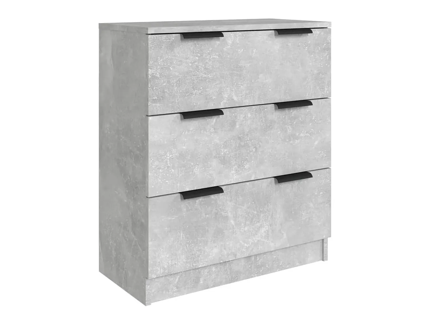 Aparador de 3 piezas madera contrachapada gris hormigón ES58395