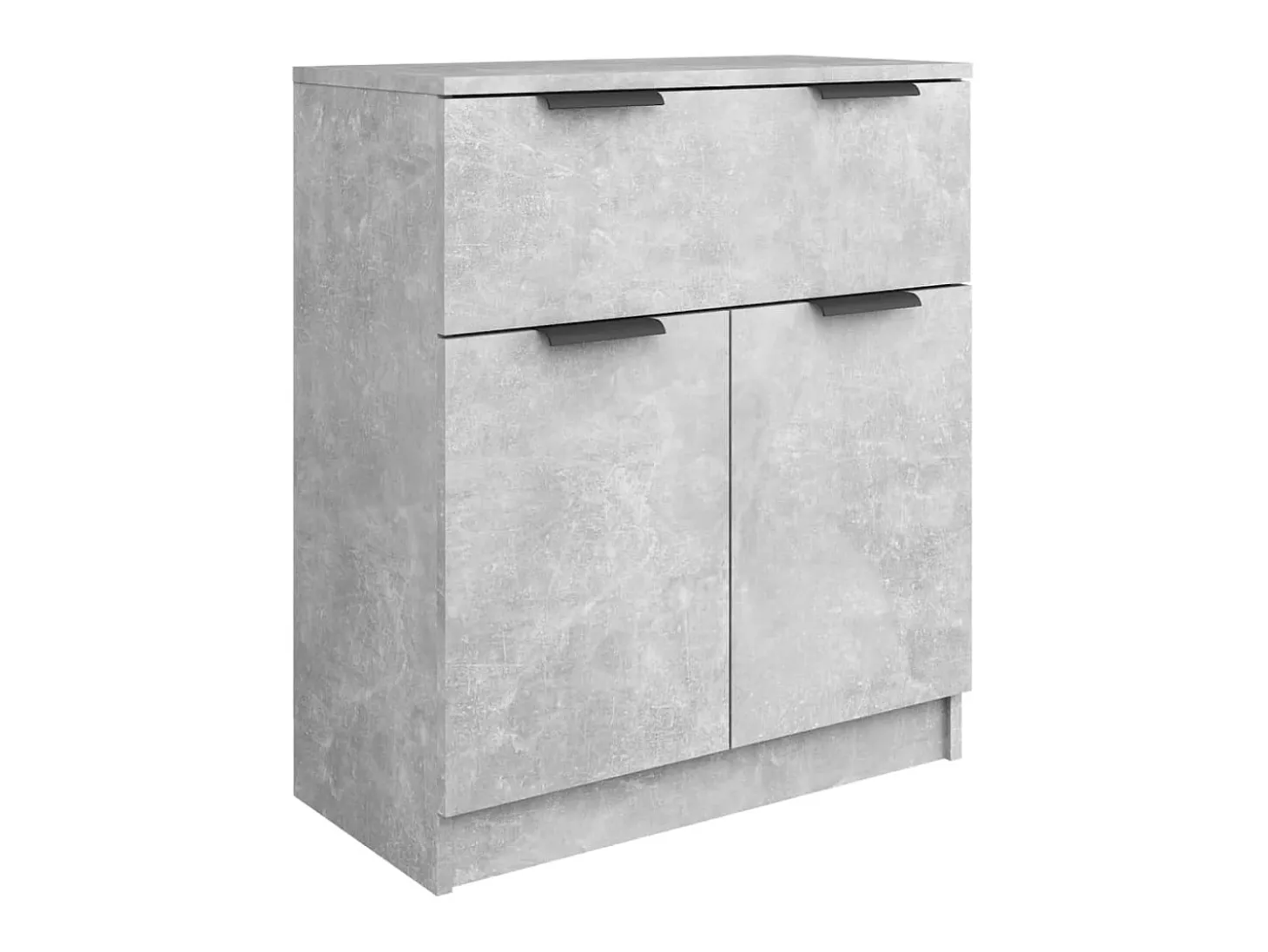 Aparador de 3 piezas madera contrachapada gris hormigón ES58395