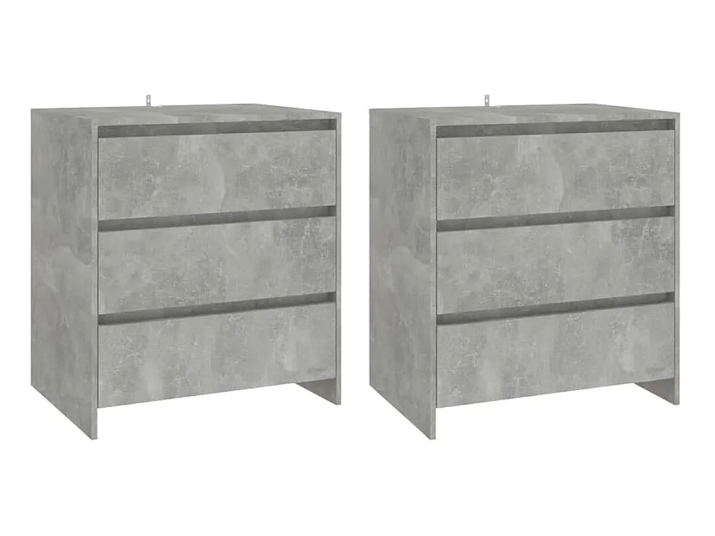 Aparador de 3 piezas madera manufacturada gris hormigón ES83951