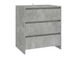Aparador de 3 piezas madera manufacturada gris hormigón ES83951