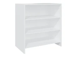 Aparador de 2 piezas madera contrachapada blanco