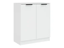 Aparador de 3 piezas madera contrachapada blanco