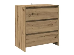 Aparador de 3 piezas, roble hecho a mano, madera de ingeniería