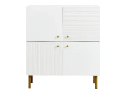 Aparador de 2 puertas - Diseño de líneas sencillas - Blanco