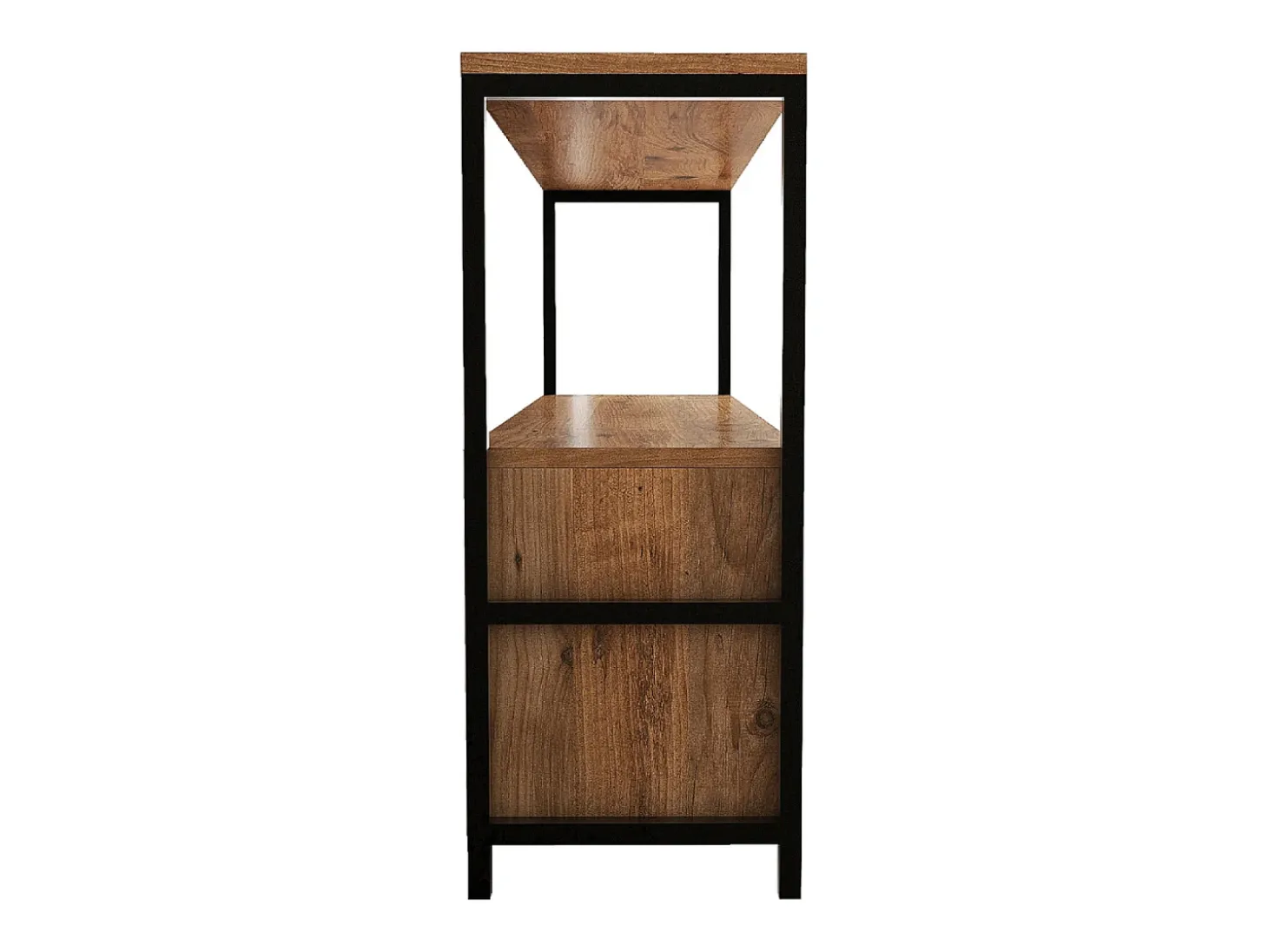 Aparador de 3 puertas estilo industrial madera/negro DRAGOR