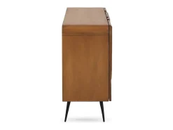 Aparador de 3 puertas color miel de madera maciza de mango