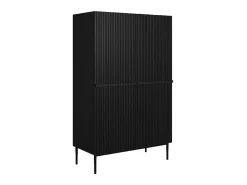 Aparador de 2 puertas con pie de metal negro 100x160 cm
