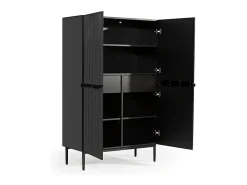 Aparador de 2 puertas con pie de metal negro 100x160 cm