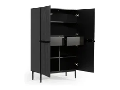 Aparador de 2 puertas con pie de metal negro 100x160 cm