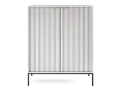 Aparador de 2 puertas con patas de metal negro 104x125 cm
