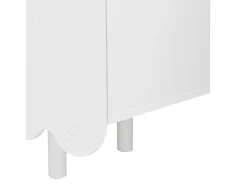 Aparador de 4 puertas con puertas en forma de lágrima - Blanco