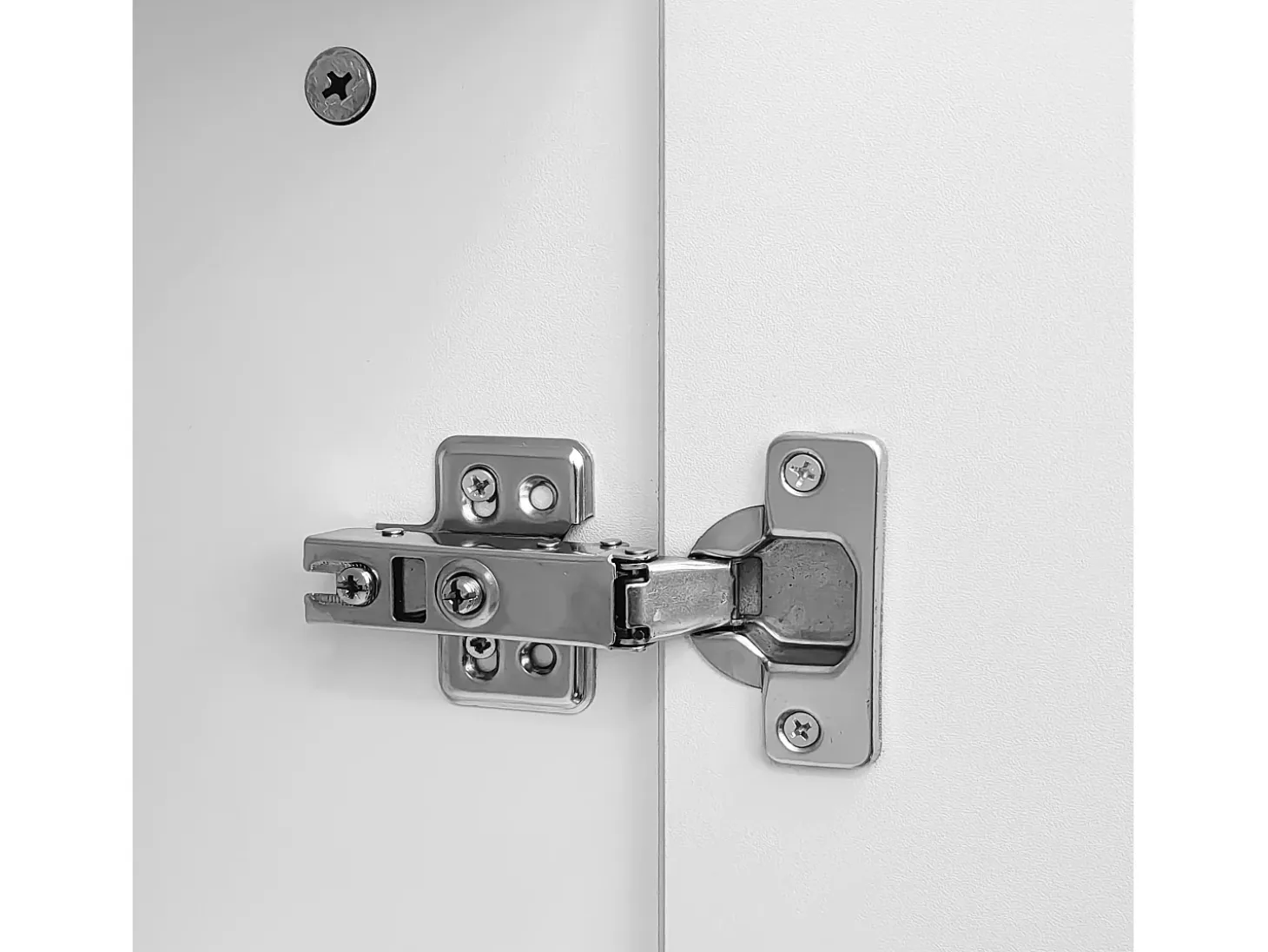 Aparador de 4 puertas con puertas en forma de lágrima - Blanco