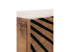Aparador de 3 puertas de madera maciza de mango con