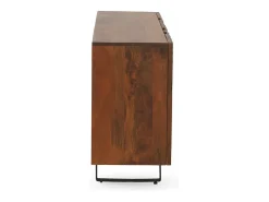 Aparador de 3 puertas de madera maciza de mango con