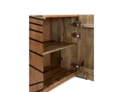 Aparador de 3 puertas de madera maciza de mango con
