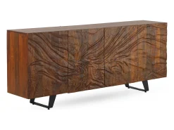 Aparador de 4 puertas en madera maciza de mango