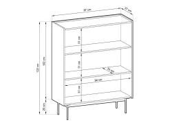 Aparador de 2 puertas en madera laminada 97x122 cm