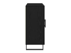 Aparador de 3 puertas en roble negro 90x34x80 cm en madera de ingeniería