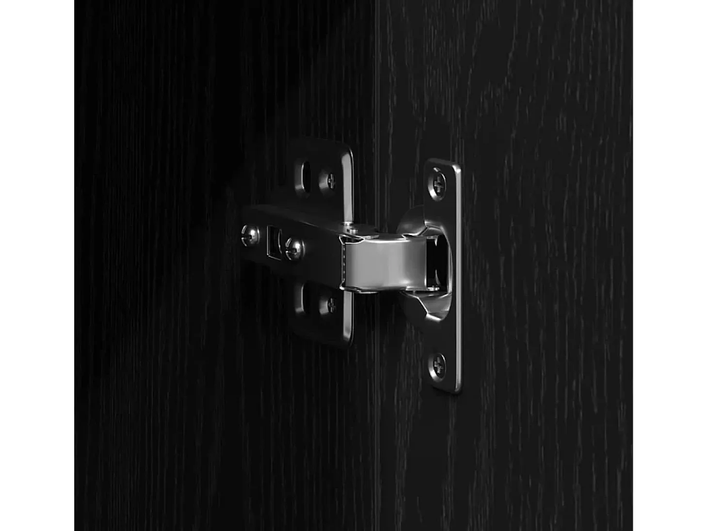 Aparador de 3 puertas en roble negro 90x34x80 cm en madera de ingeniería