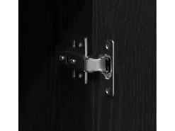 Aparador de 3 puertas en roble negro 90x34x80 cm en madera de ingeniería