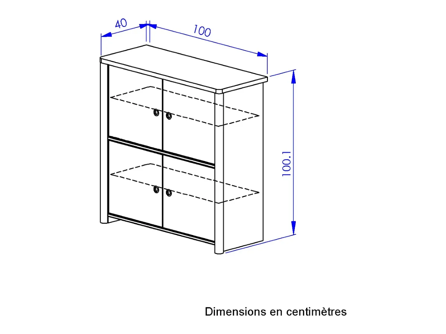 Aparador de 4 puertas L.100 cm - MATIS