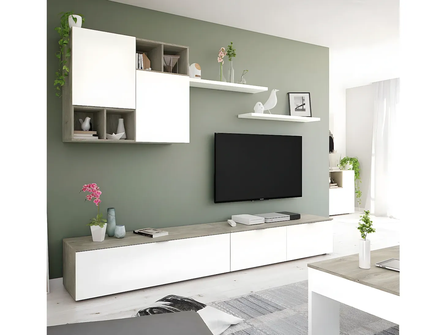 Aparador de 3 puertas y 3 nichos - L150 cm - Tamiko
