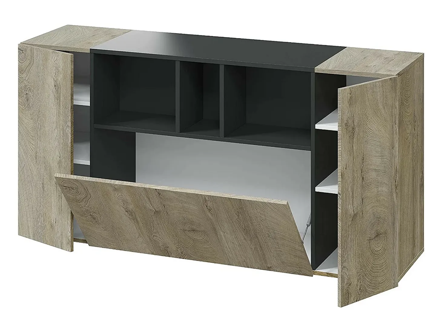 Aparador de 3 puertas y 3 nichos - L150 cm - Tamiko