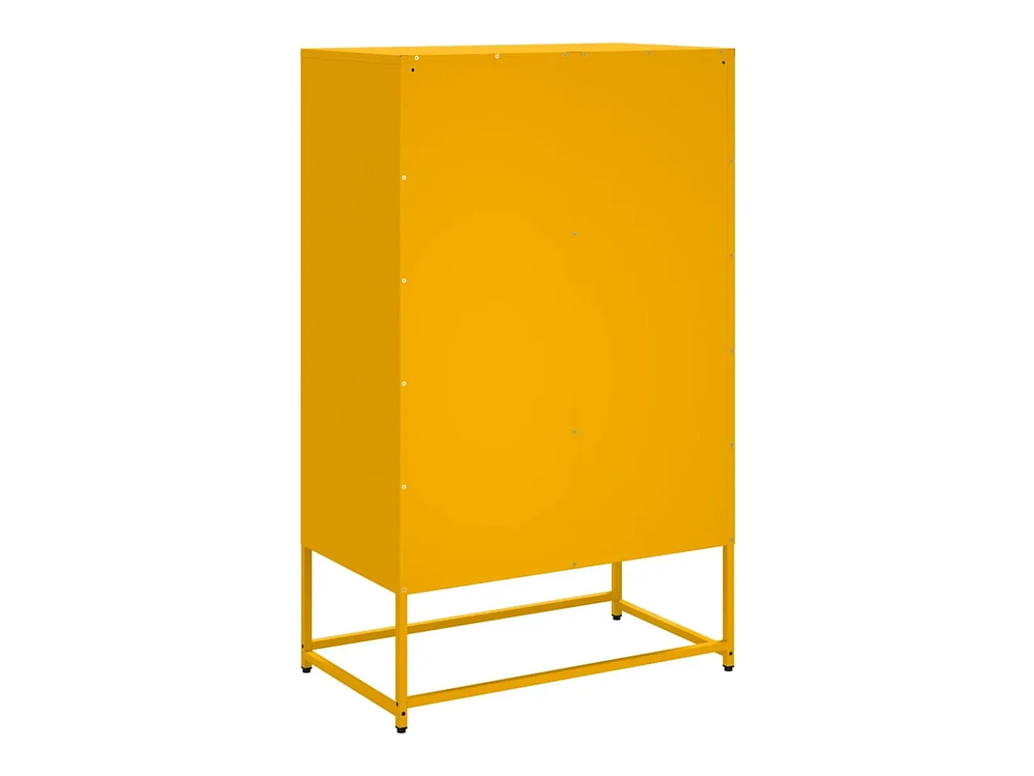 Aparador de acero amarillo mostaza 68x39x111,5 cm
