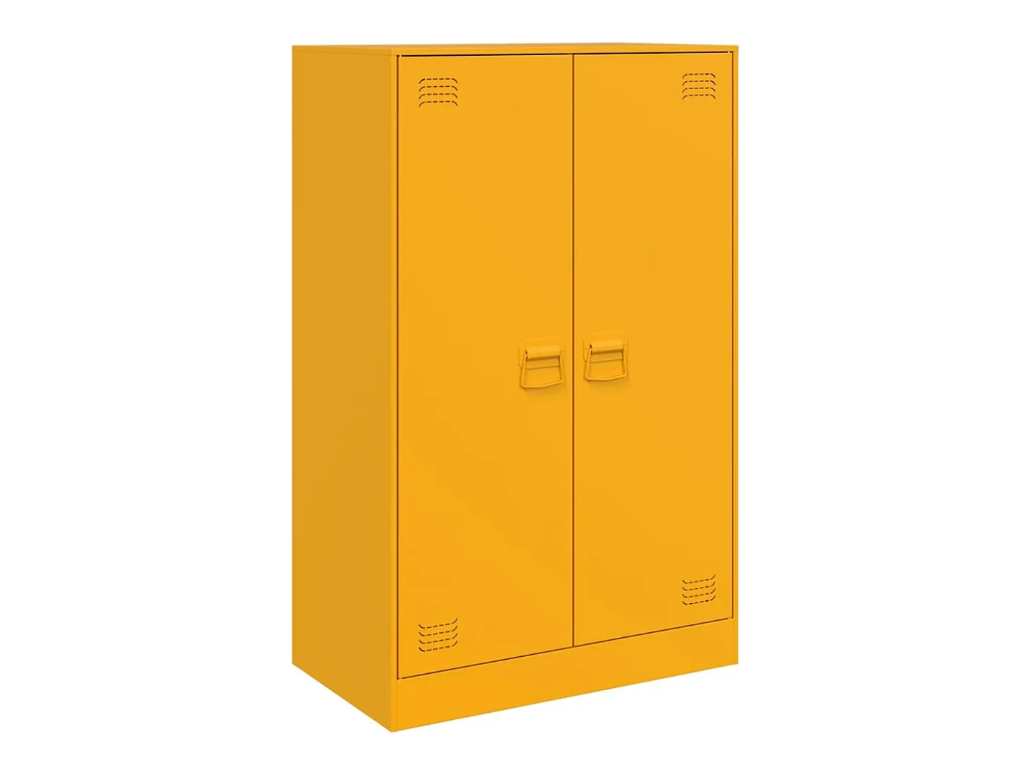 Aparador de acero amarillo mostaza 67x39x107 cm