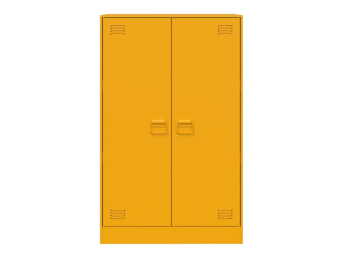 Aparador de acero amarillo mostaza 67x39x107 cm