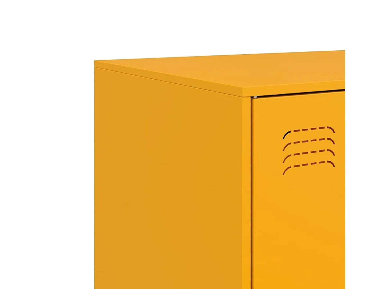Aparador de acero amarillo mostaza 67x39x107 cm
