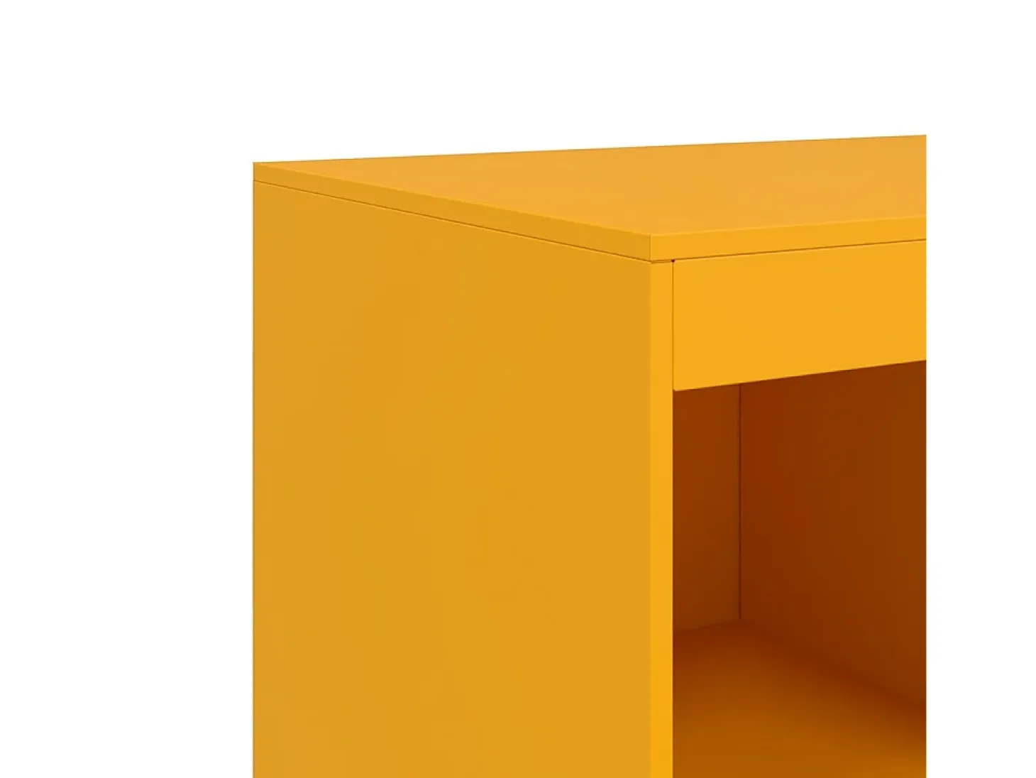 Aparador de acero amarillo mostaza 67x39x95 cm