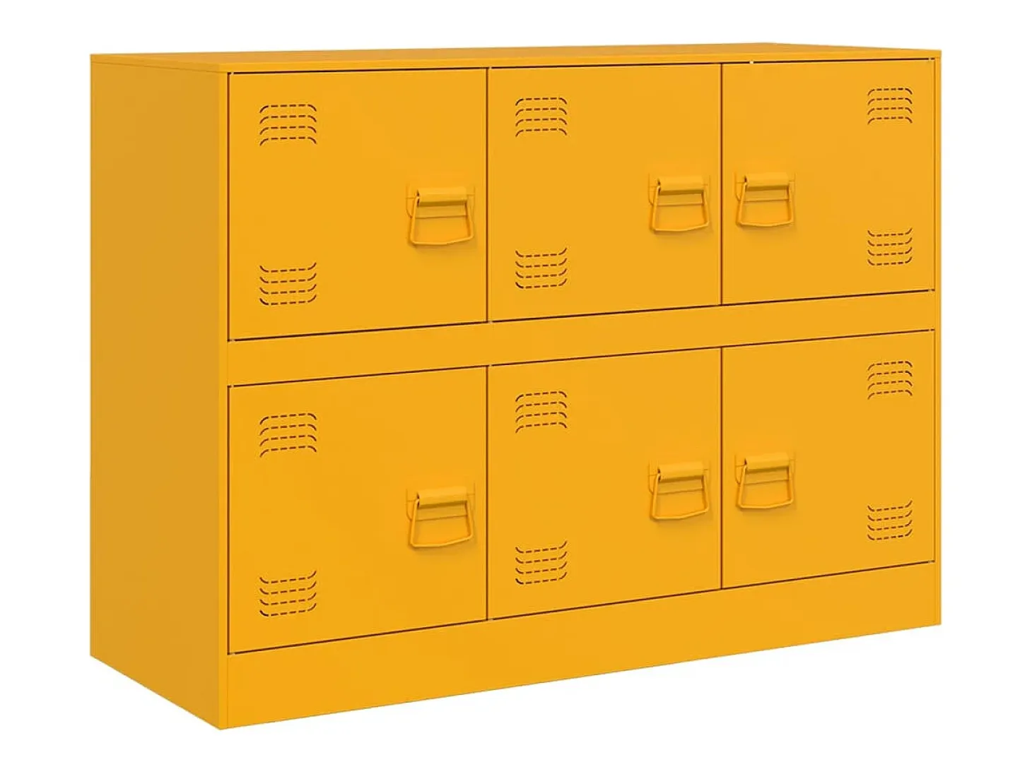 Aparador de acero amarillo mostaza 99x39x73 cm ES167545